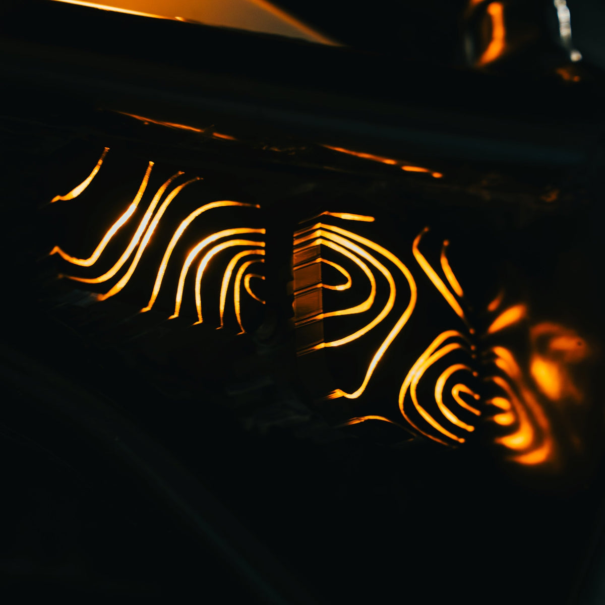 Two topography covers glowing amber on Diode Dynamics pod lights at night